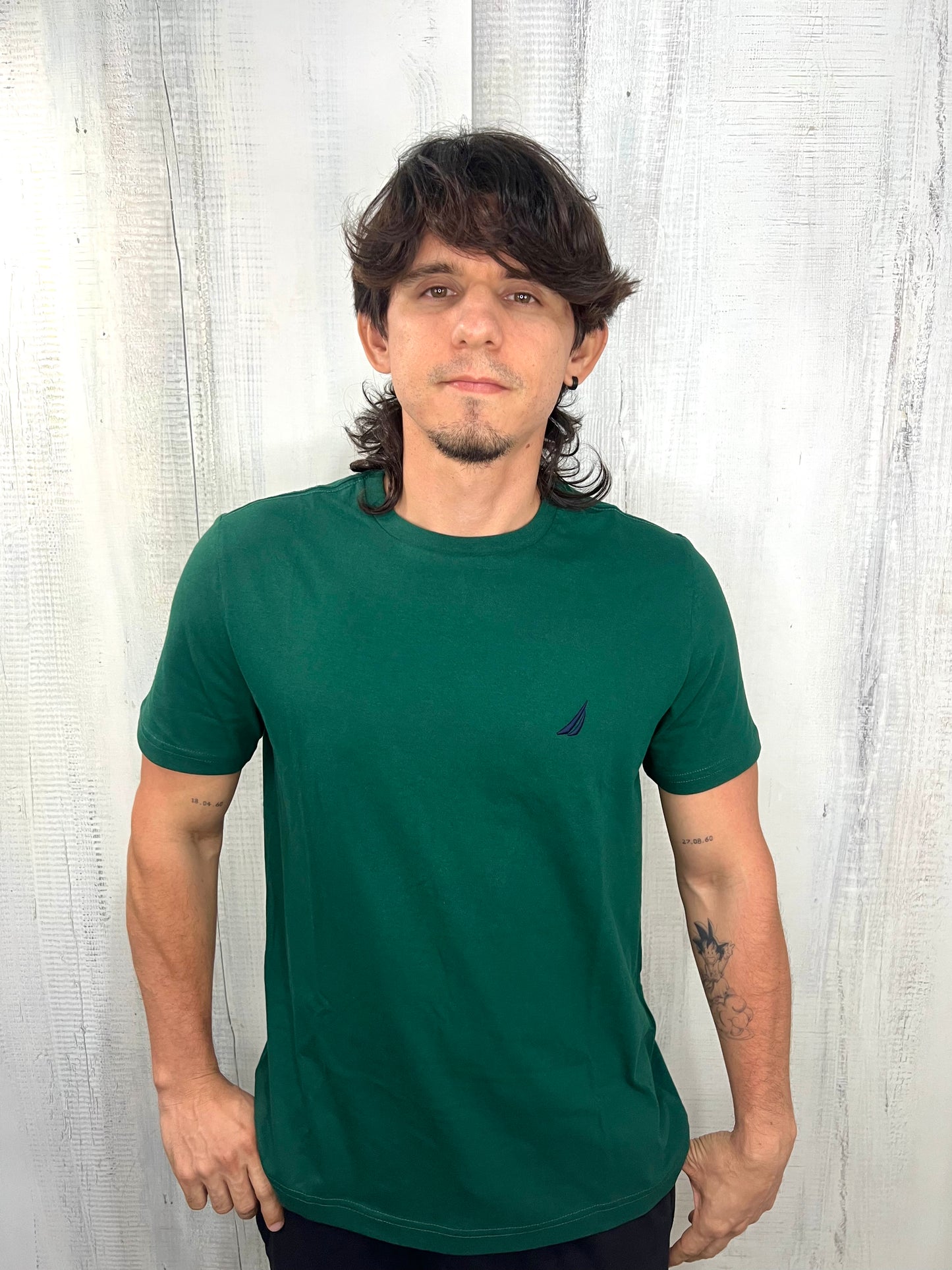 T-shirt Verde cuello redondo